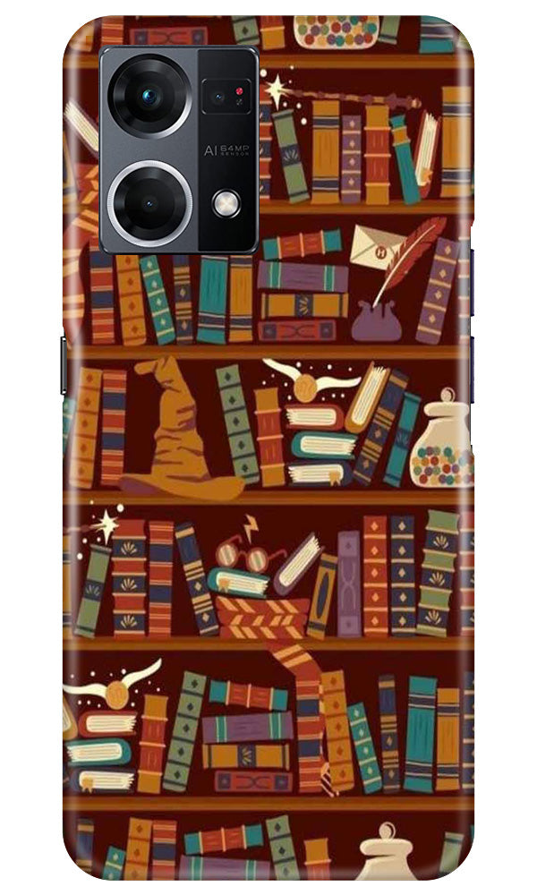 Book Shelf Mobile Back Case for Oppo F12 Pro (Design - 348)