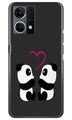 Panda Love Mobile Back Case for Oppo F12 Pro (Design - 355)