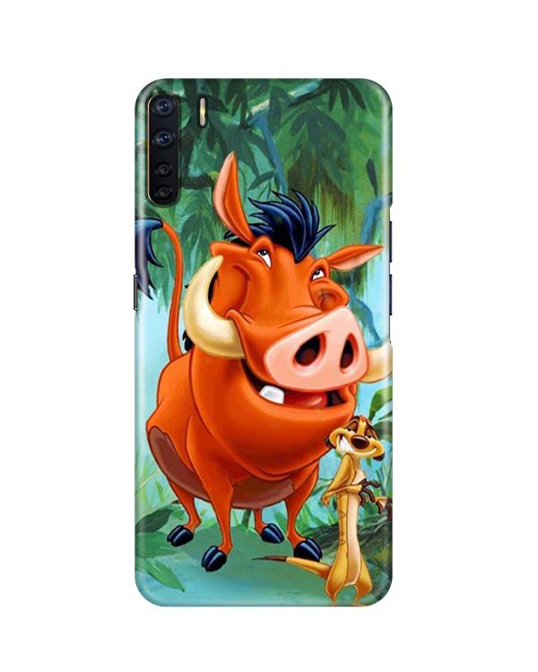 Timon and Pumbaa Mobile Back Case for Oppo F15(Design - 305)