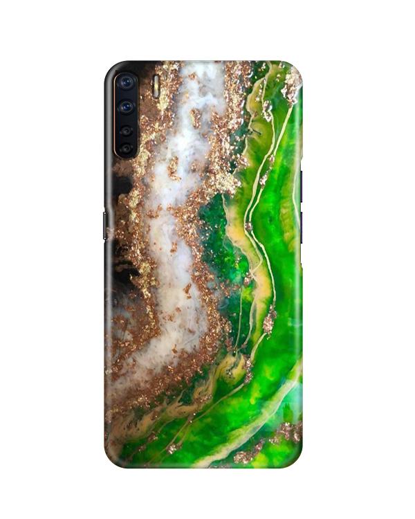 Marble Texture Mobile Back Case for Oppo F15  (Design - 307)
