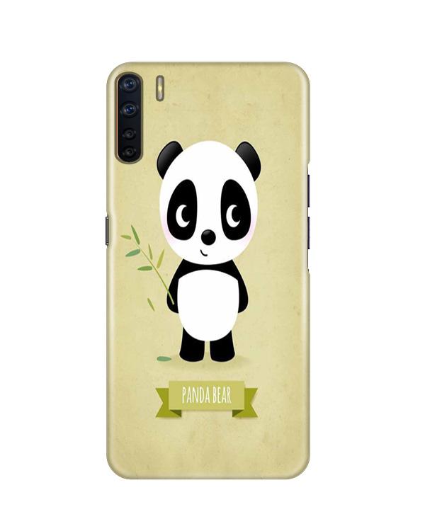 Panda Bear Mobile Back Case for Oppo F15  (Design - 317)