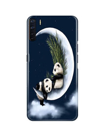 Panda Moon Mobile Back Case for Oppo F15  (Design - 318)