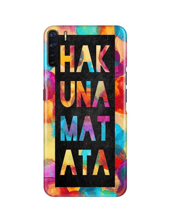 Hakuna Matata Mobile Back Case for Oppo F15(Design - 323)