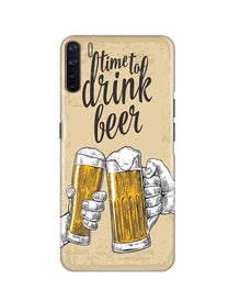 Drink Beer Mobile Back Case for Oppo F15  (Design - 328)