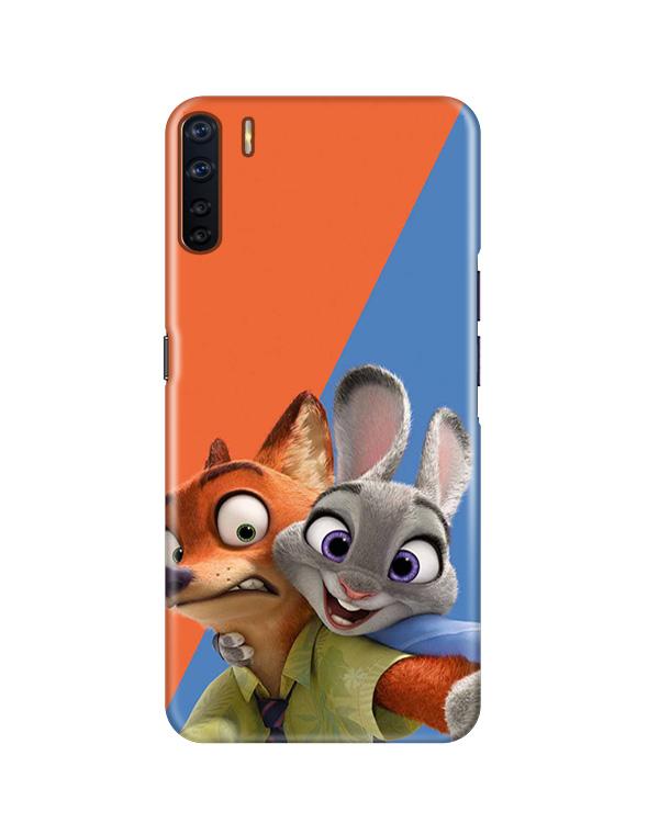 Cartoon Mobile Back Case for Oppo F15  (Design - 346)