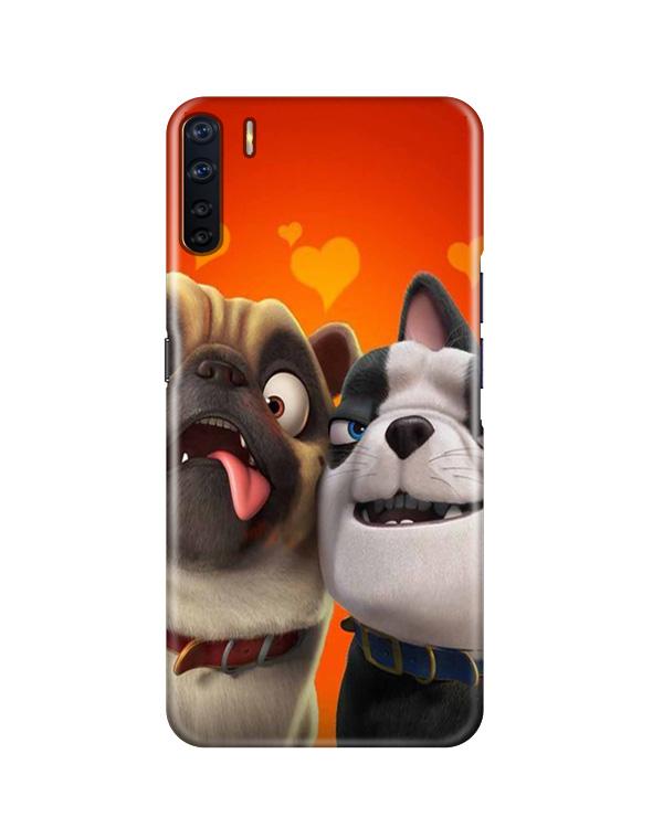 Dog Puppy Mobile Back Case for Oppo F15  (Design - 350)