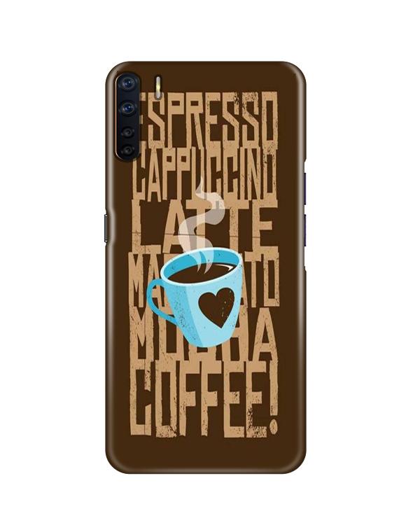 Love Coffee Mobile Back Case for Oppo F15  (Design - 351)