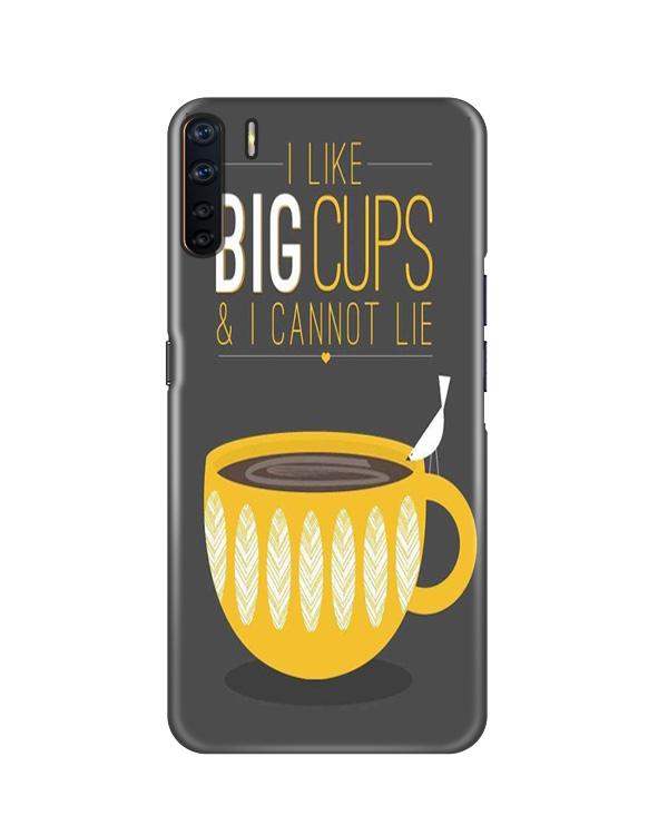 Big Cups Coffee Mobile Back Case for Oppo F15(Design - 352)