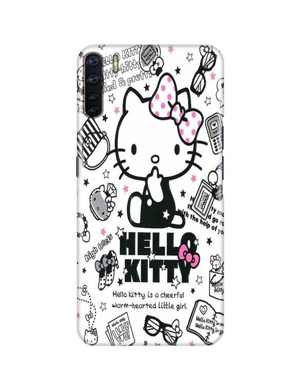 Hello Kitty Mobile Back Case for Oppo F15(Design - 361)