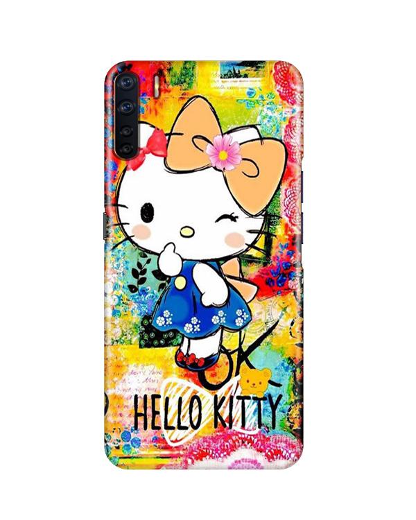 Hello Kitty Mobile Back Case for Oppo F15  (Design - 362)