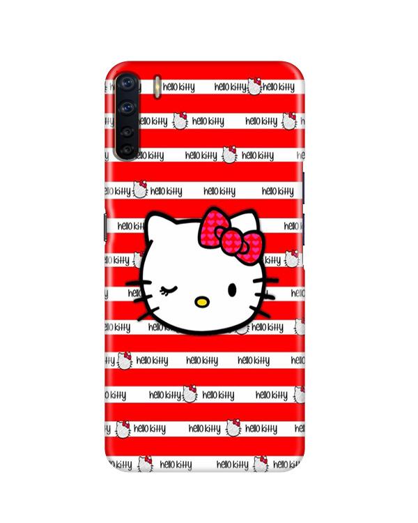 Hello Kitty Mobile Back Case for Oppo F15  (Design - 364)