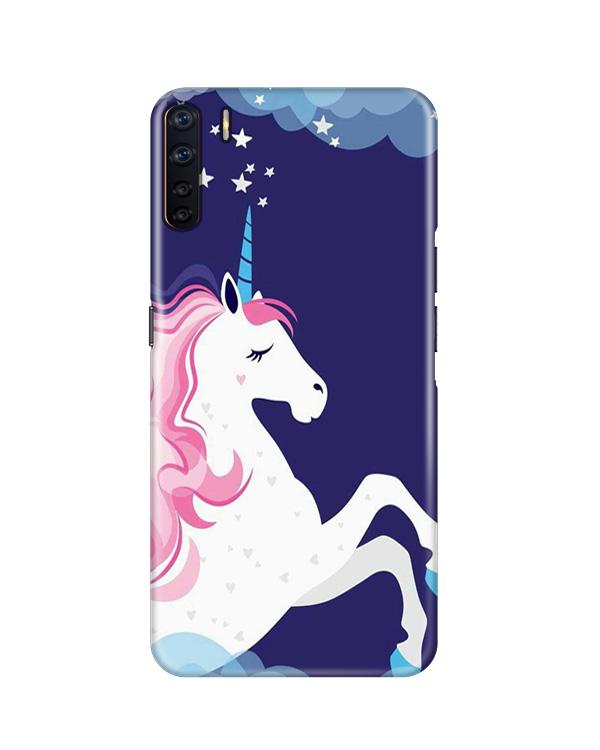 Unicorn Mobile Back Case for Oppo F15  (Design - 365)