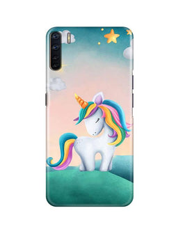 Unicorn Mobile Back Case for Oppo F15(Design - 366)