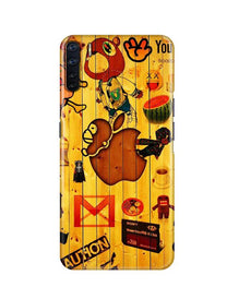 Wooden Texture Mobile Back Case for Oppo F15  (Design - 367)