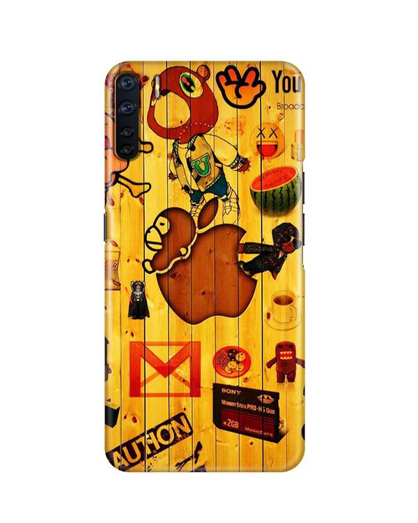 Wooden Texture Mobile Back Case for Oppo F15  (Design - 367)