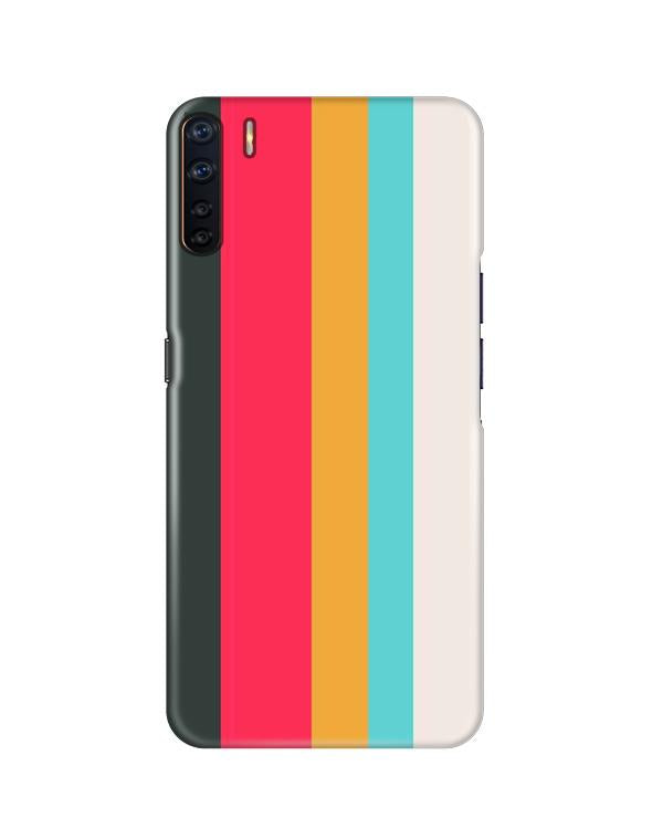Color Pattern Mobile Back Case for Oppo F15  (Design - 369)