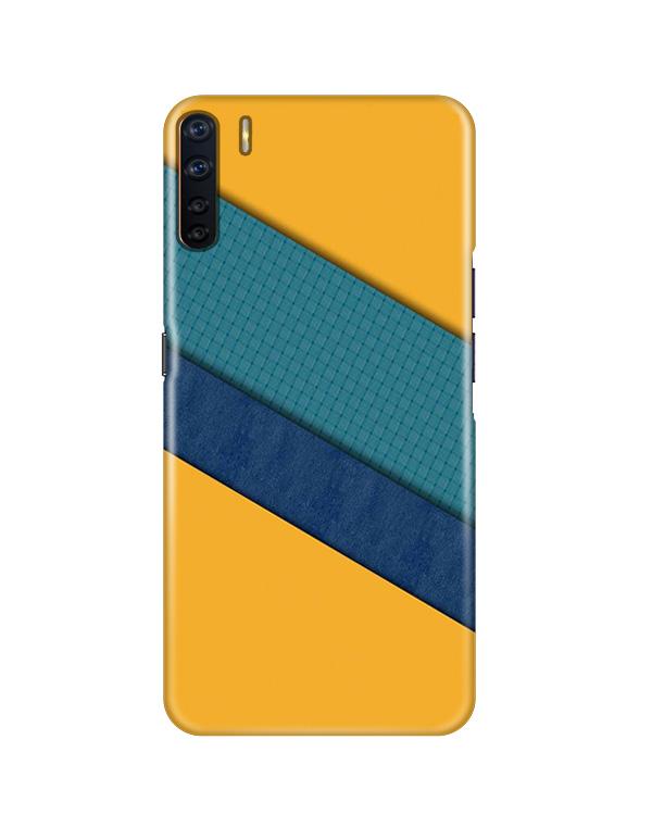 Diagonal Pattern Mobile Back Case for Oppo F15  (Design - 370)