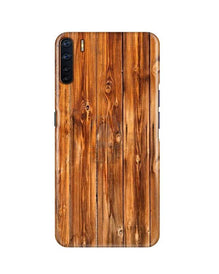Wooden Texture Mobile Back Case for Oppo F15  (Design - 376)