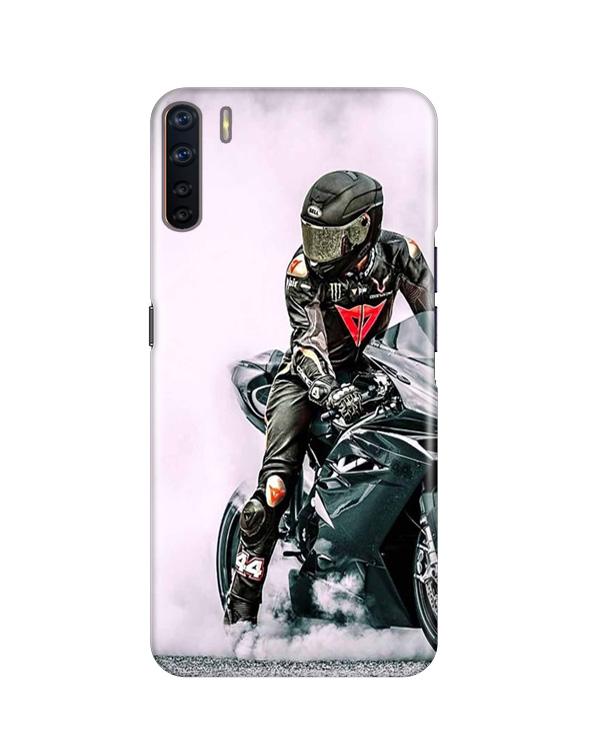 Biker Mobile Back Case for Oppo F15  (Design - 383)