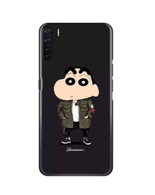 Shin Chan Mobile Back Case for Oppo F15  (Design - 391)