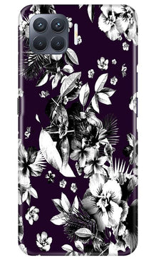 white flowers Mobile Back Case for Oppo F17 Pro (Design - 7)