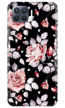 Pink rose Mobile Back Case for Oppo F17 Pro (Design - 12)
