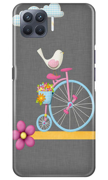 Sparron with cycle Mobile Back Case for Oppo F17 Pro (Design - 34)