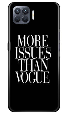 More Issues than Vague Mobile Back Case for Oppo F17 Pro (Design - 74)
