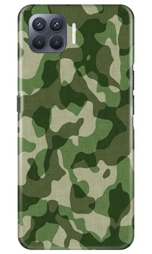 Army Camouflage Mobile Back Case for Oppo F17 Pro  (Design - 106)
