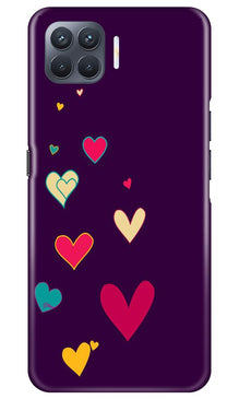 Purple Background Mobile Back Case for Oppo F17 Pro  (Design - 107)