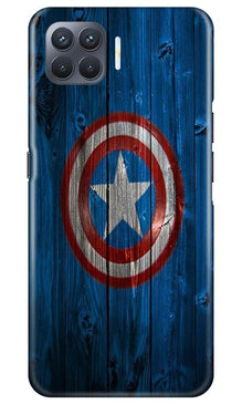 Captain America Superhero Mobile Back Case for Oppo F17 Pro  (Design - 118)