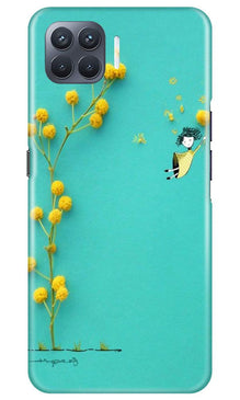 Flowers Girl Mobile Back Case for Oppo F17 Pro (Design - 216)