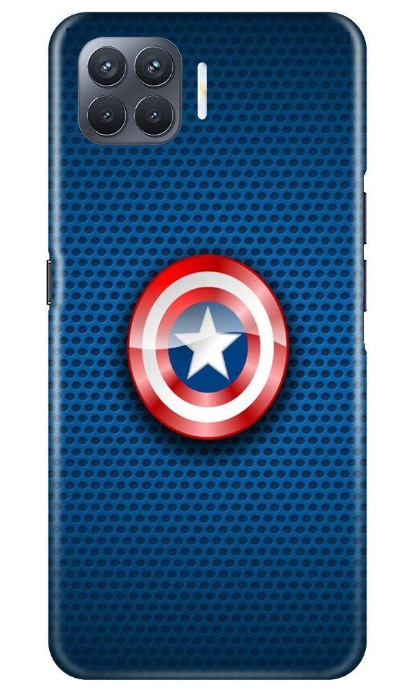Captain America Shield Case for Oppo F17 Pro (Design No. 253)