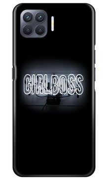 Girl Boss Black Mobile Back Case for Oppo F17 Pro (Design - 268)