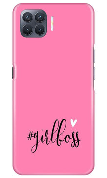 Girl Boss Pink Mobile Back Case for Oppo F17 Pro (Design - 269)