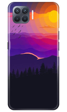 Sun Set Mobile Back Case for Oppo F17 Pro (Design - 279)
