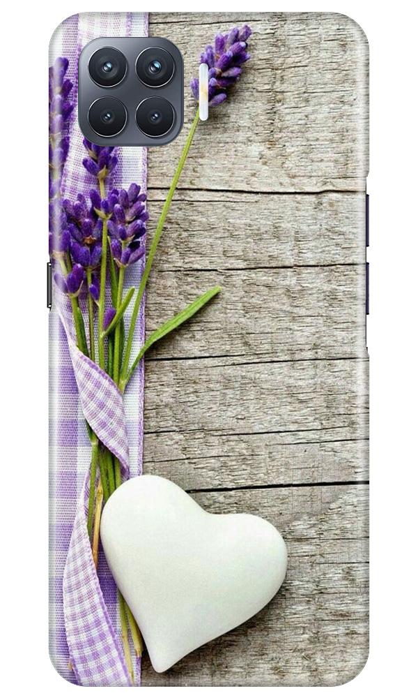 White Heart Case for Oppo F17 Pro (Design No. 298)