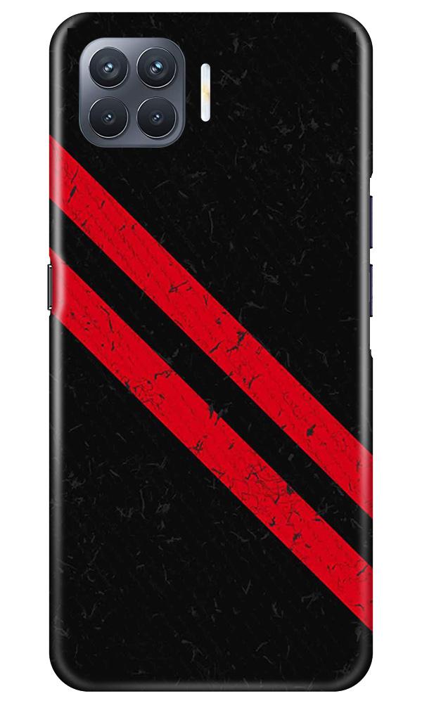Black Red Pattern Mobile Back Case for Oppo F17 Pro (Design - 373)