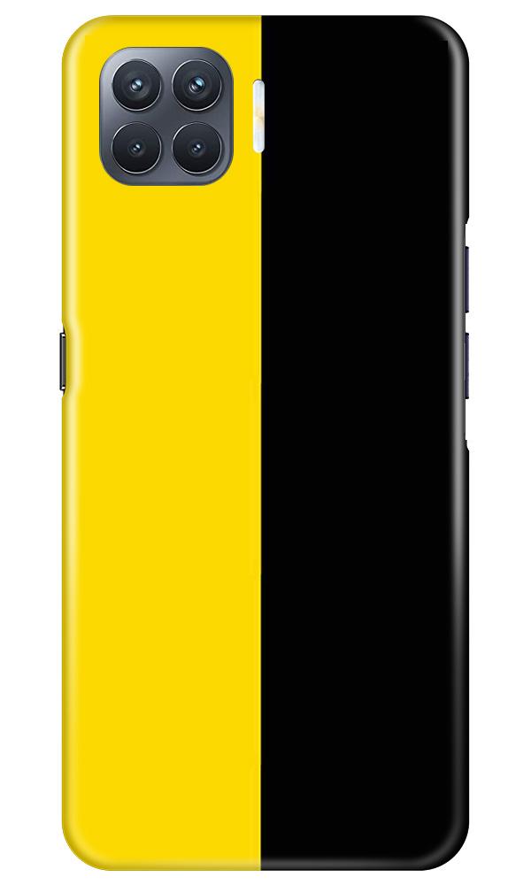 Black Yellow Pattern Mobile Back Case for Oppo F17 Pro (Design - 397)