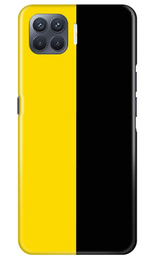 Black Yellow Pattern Mobile Back Case for Oppo F17 Pro (Design - 397)