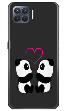 Panda Love Mobile Back Case for Oppo F17 Pro (Design - 398)