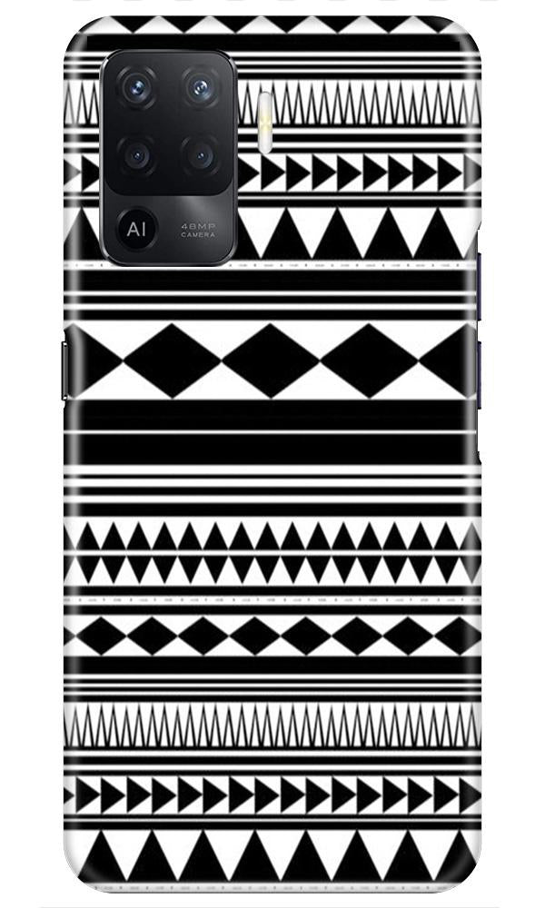 Black white Pattern Case for Oppo F19 Pro