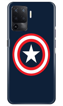 Captain America Mobile Back Case for Oppo F19 Pro (Design - 42)