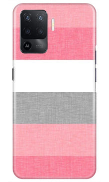 Pink white pattern Mobile Back Case for Oppo F19 Pro (Design - 55)