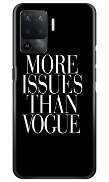 More Issues than Vague Mobile Back Case for Oppo F19 Pro (Design - 74)
