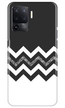 Black white Pattern2Mobile Back Case for Oppo F19 Pro (Design - 83)