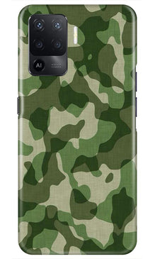 Army Camouflage Mobile Back Case for Oppo F19 Pro  (Design - 106)
