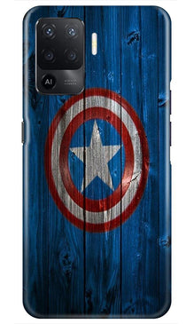 Captain America Superhero Mobile Back Case for Oppo F19 Pro  (Design - 118)