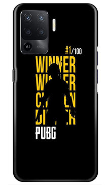 Pubg Winner Winner Mobile Back Case for Oppo F19 Pro  (Design - 177)