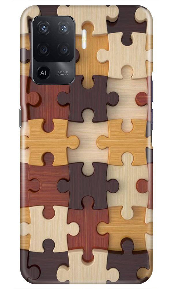 Puzzle Pattern Case for Oppo F19 Pro (Design No. 217)
